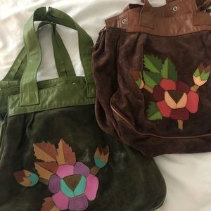 Two suede purses
